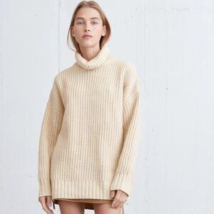 NWT Oak + Fort Chunky Turtleneck Sweater Oatmeal XXS/XS